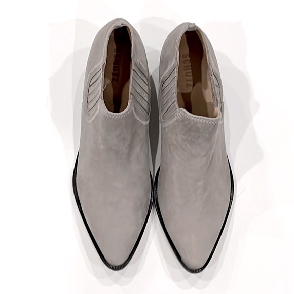 SCHUTZ Jacqueline Nubuck Suede Leather Bootie NWT - Picture 2 of 11